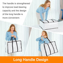 Vieshful 3 Pack Clear Storage Bags 110L Over-Sized Clothes Bags with Double Zippers Sturdy Handles Tote Moving Bags for Duvet, Comforters and Blankets Organizer